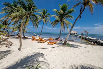 Oceanfront Caribbean Resort San Pedro Belize with 300 Feet of Beach