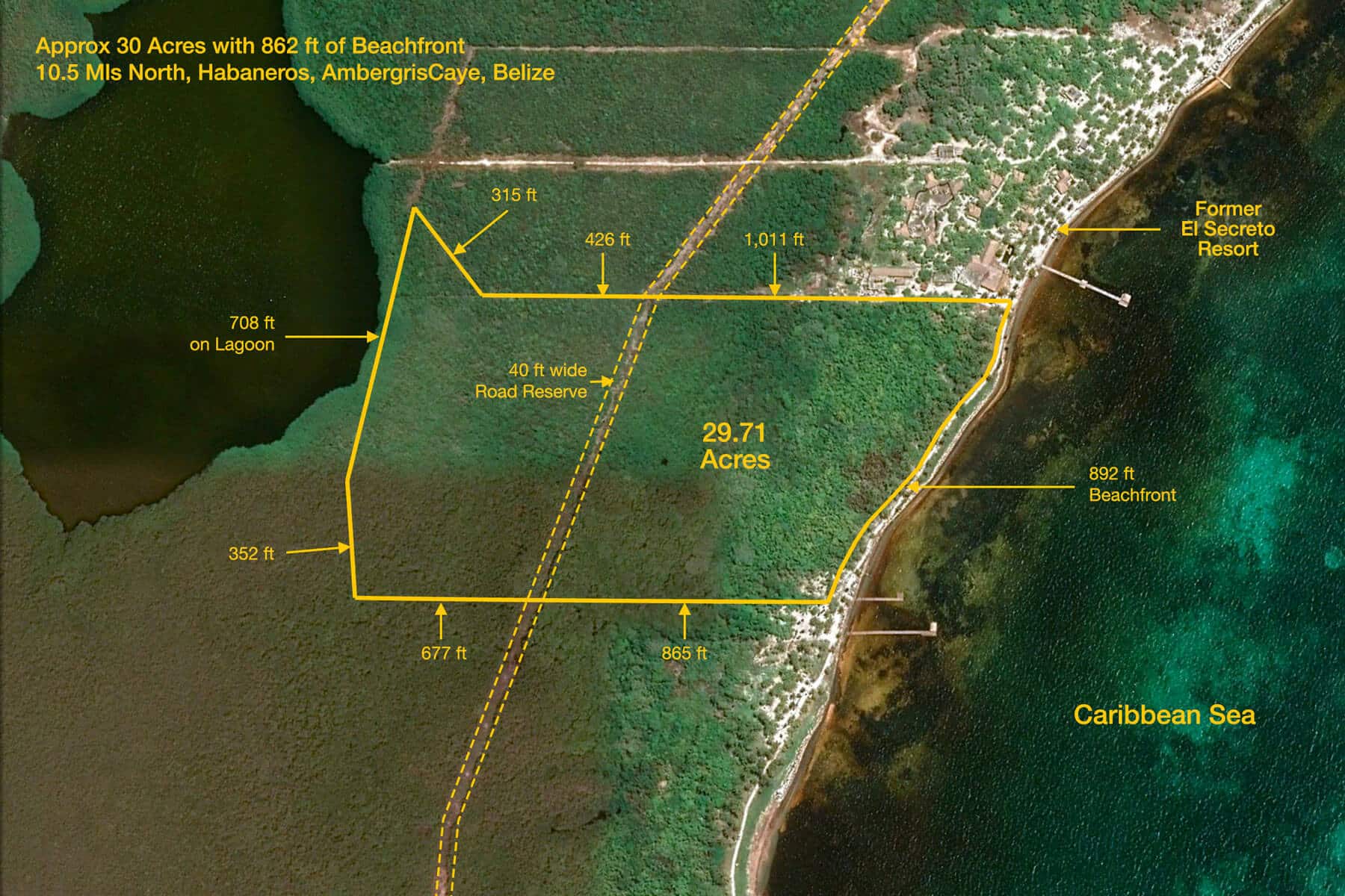 30 Acres of Pristine Beachfront Island Real Estate on Northern Ambergris Caye